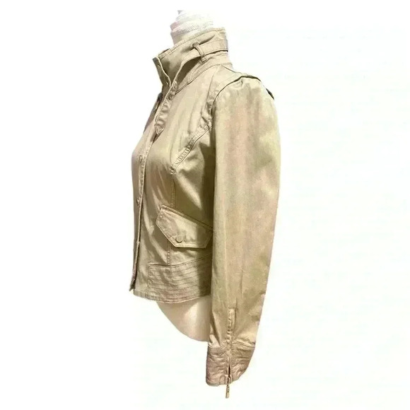 White House Black Market Cropped Military Jacket Size 4 - Picture 7 of 12